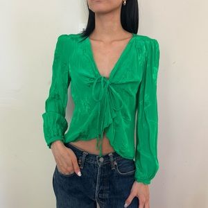 Topshop Satin Blouse